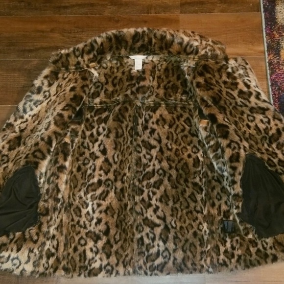 H&M Oversized Moto Jacket with Leopard Print Lining - Picture 4 of 5